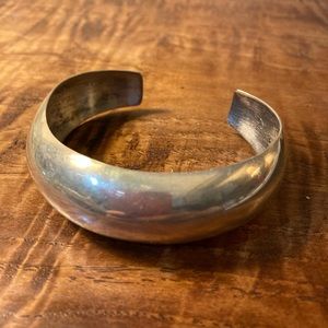 Vintage 925 Mexican Silver Bangle Bracelet Cuff